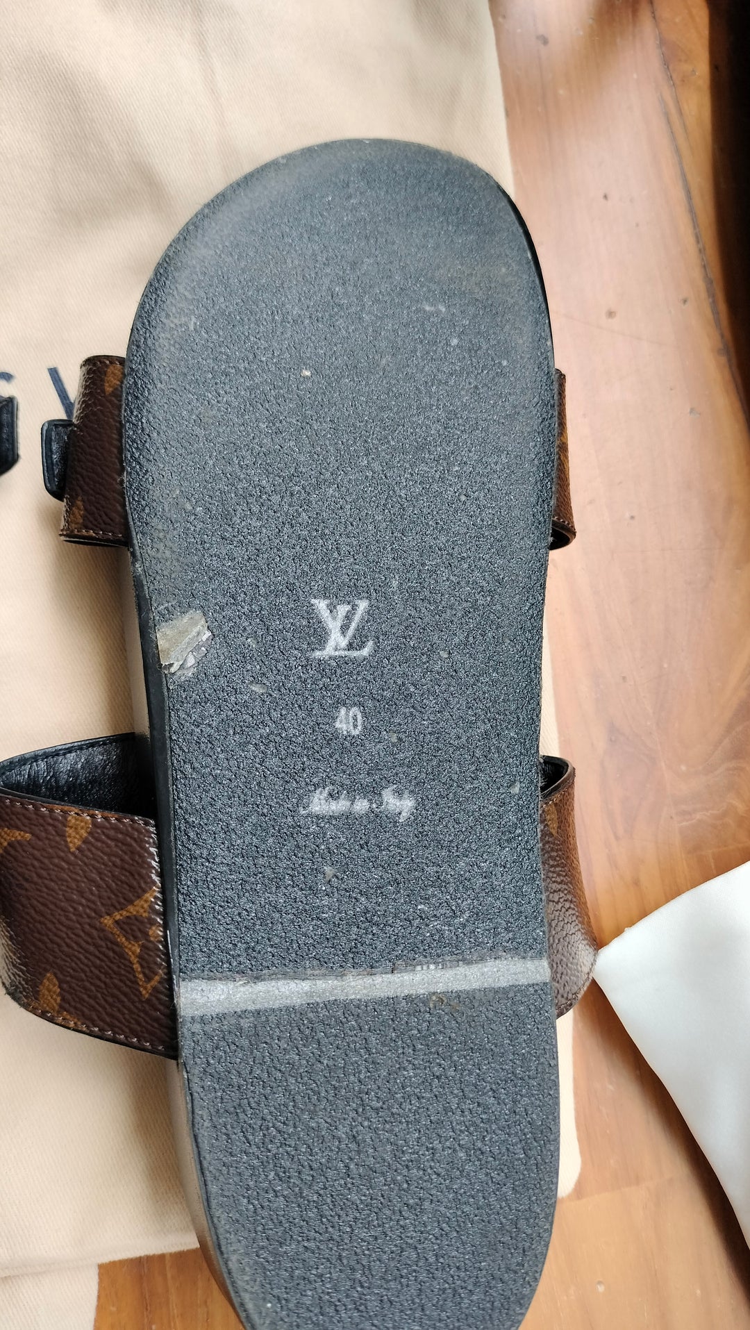 Louis Vuitton Bom Dia Flat Comfort Mules Size 40