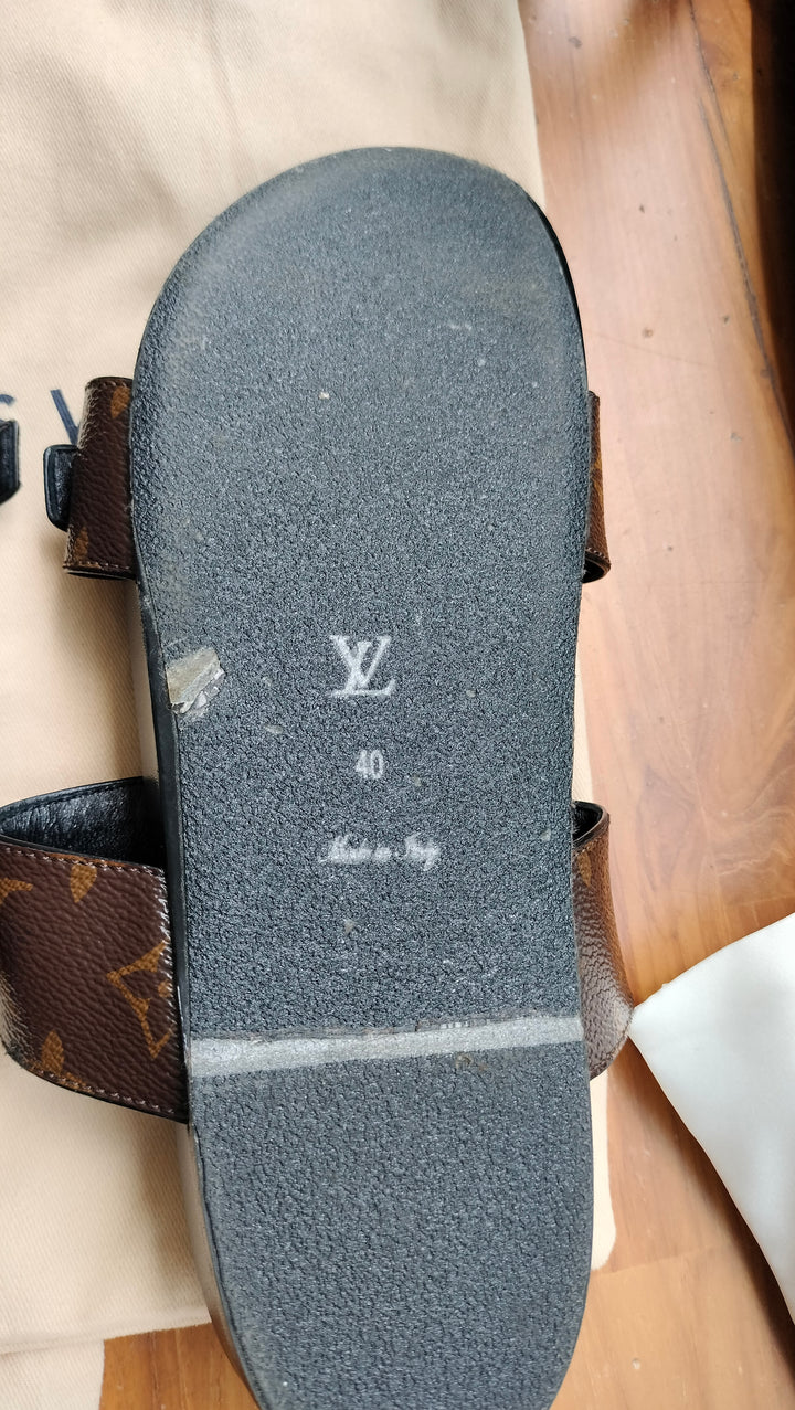 Louis Vuitton Bom Dia Flat Comfort Mules Size 40
