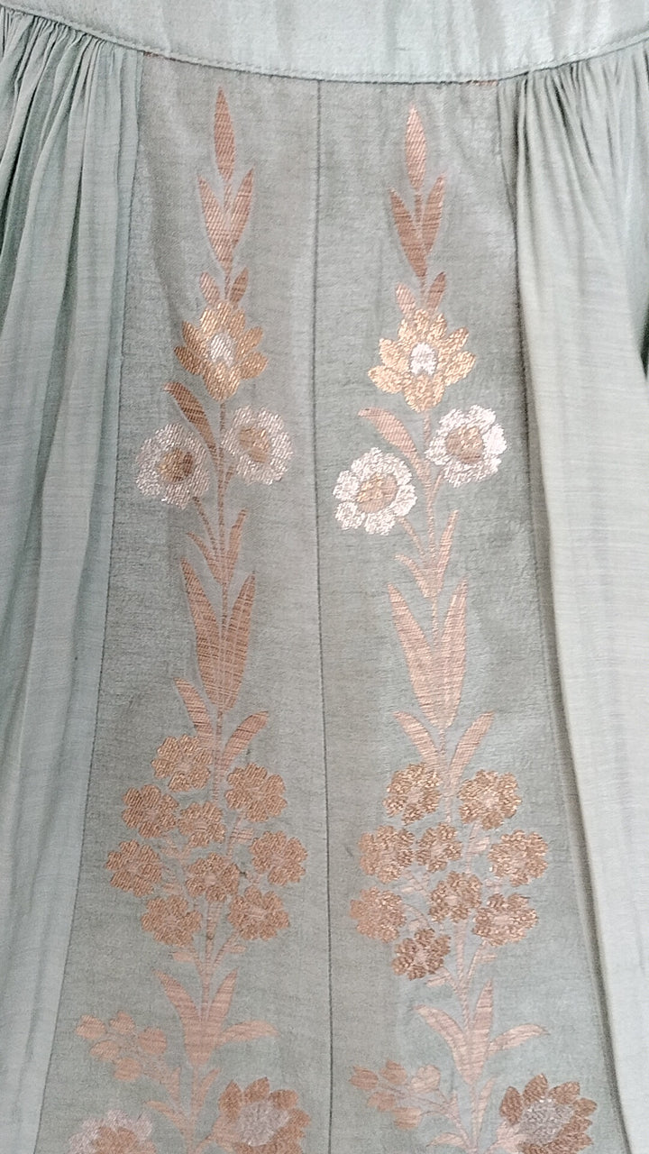 Gazal Gupta Mint Green Embroidered Skirt Set