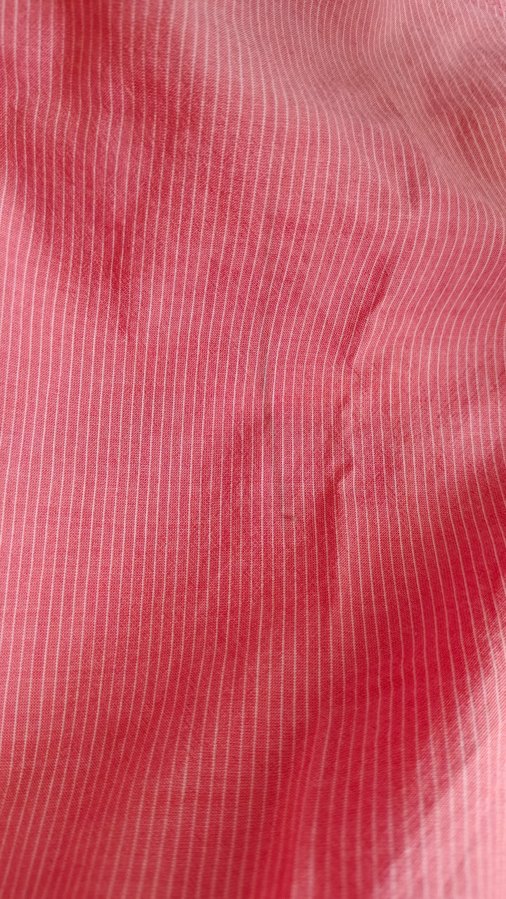 Burberry Pink Striped Cotton Button-Down Shirt