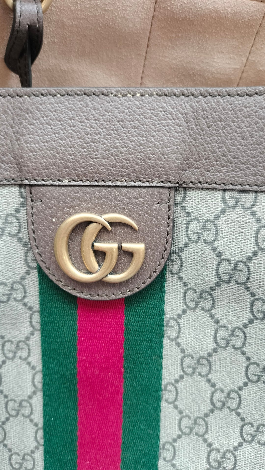 Gucci GG Supreme Canvas and Leather Ophidia Tote