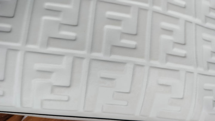 Fendi Off White Zucca Embossed Leather Sunshine Tote