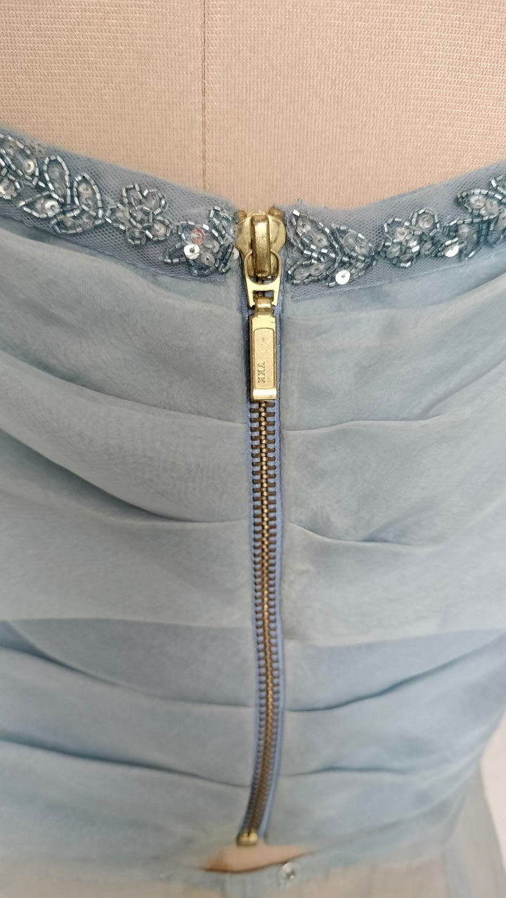 Jade by Monica & Karishma Draped Organza Blouse