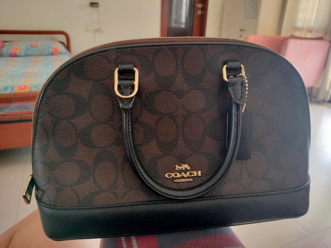 Coach Sierra Signature Coated Canvas and Leather Satchel