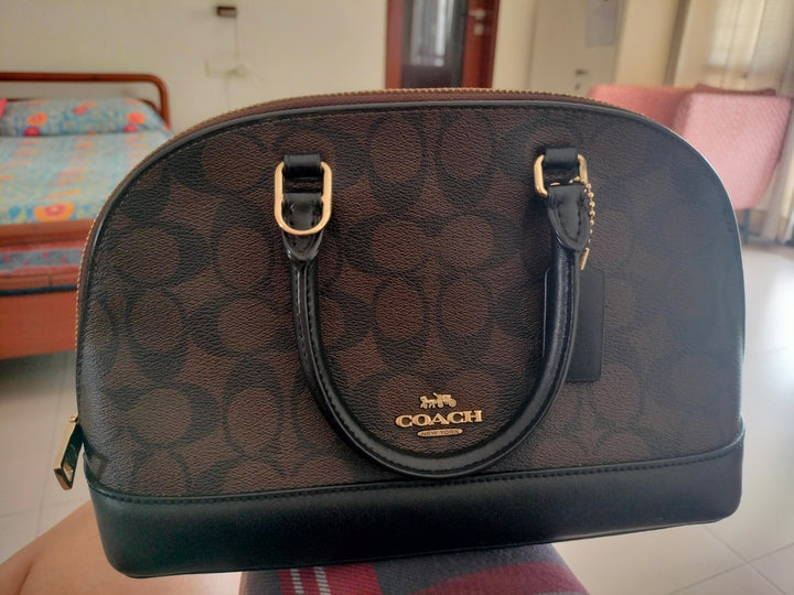 Coach Sierra Signature Coated Canvas and Leather Satchel