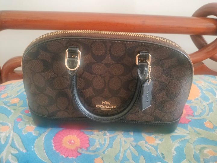 Coach Sierra Signature Coated Canvas and Leather Satchel