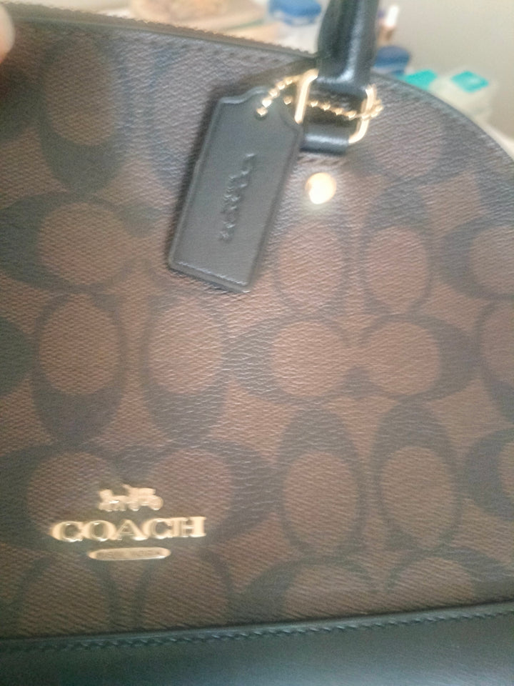 Coach Sierra Signature Coated Canvas and Leather Satchel