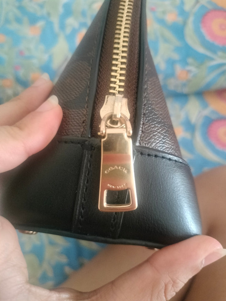 Coach Sierra Signature Coated Canvas and Leather Satchel