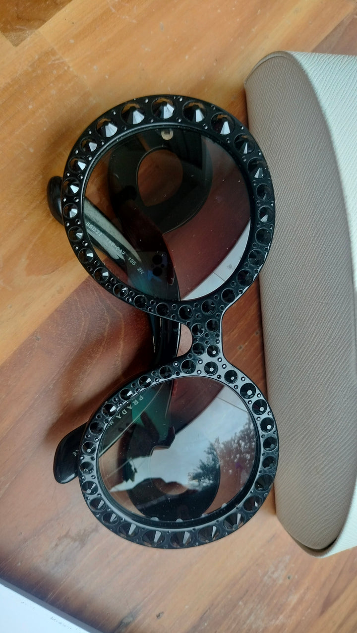 Prada Baroque Ornate / Embellished Round Sunglasses