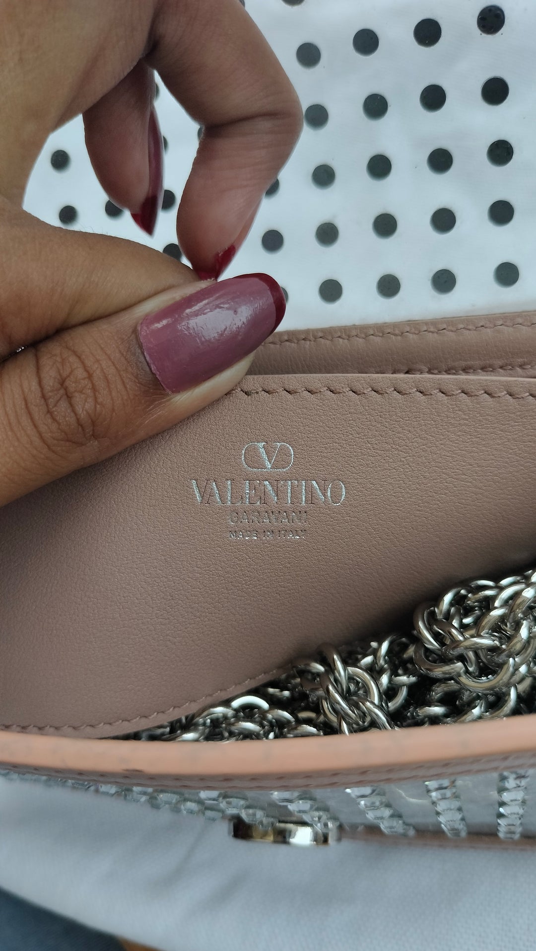 Valentino Garavani locò crystal-embellished shoulder bag
