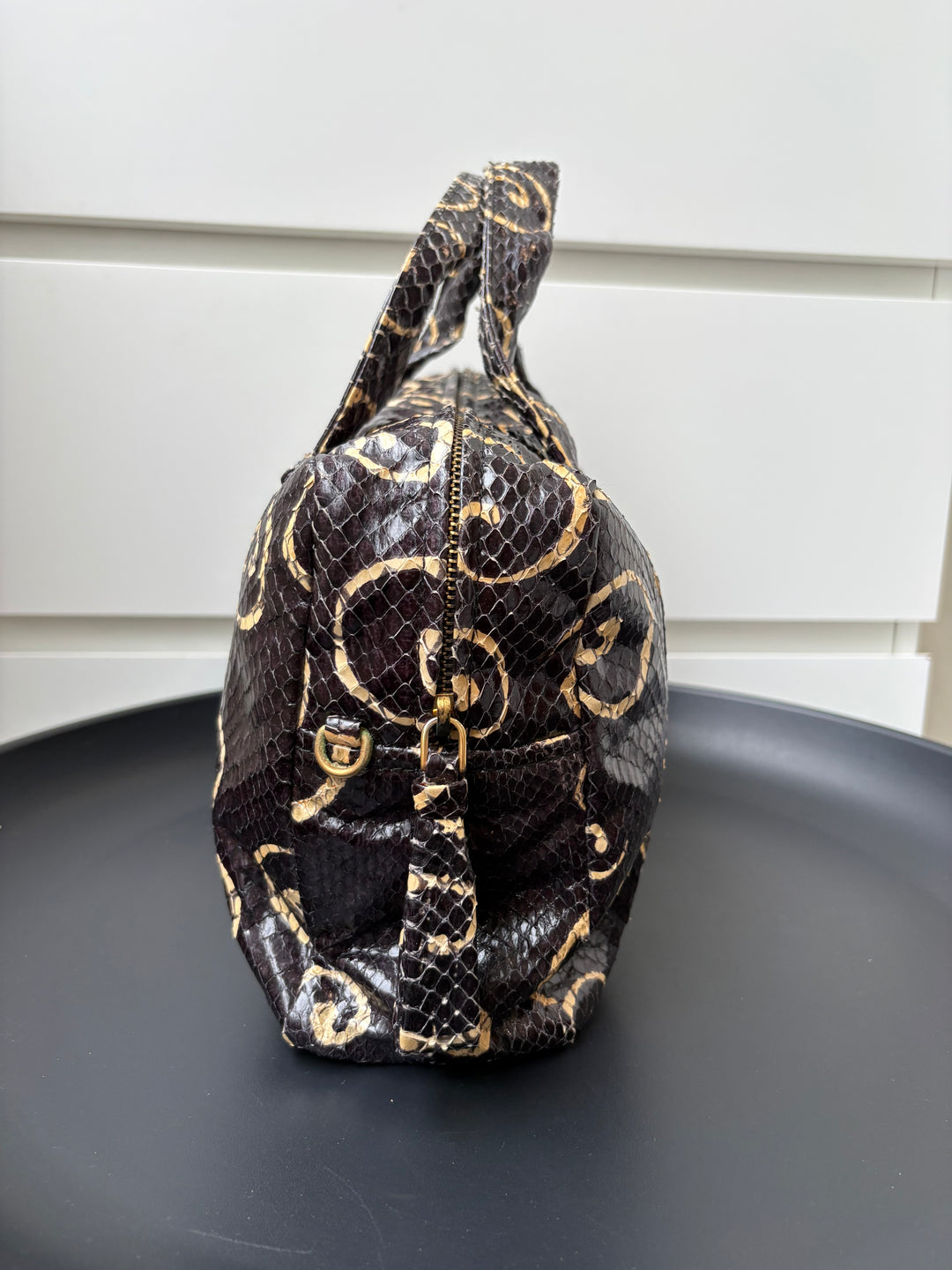 Miu Miu Python Leather Top Handle Bag