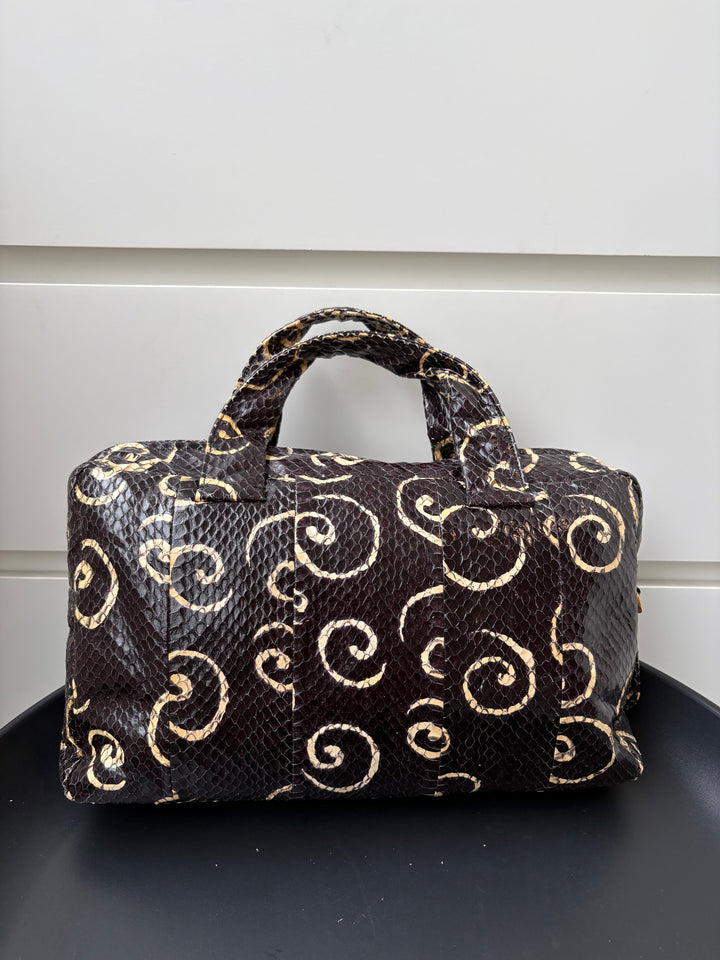 Miu Miu Python Leather Top Handle Bag