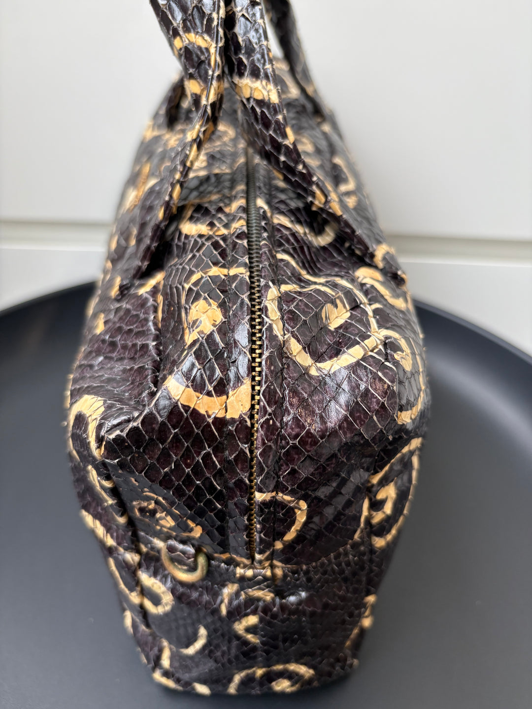 Miu Miu Python Leather Top Handle Bag