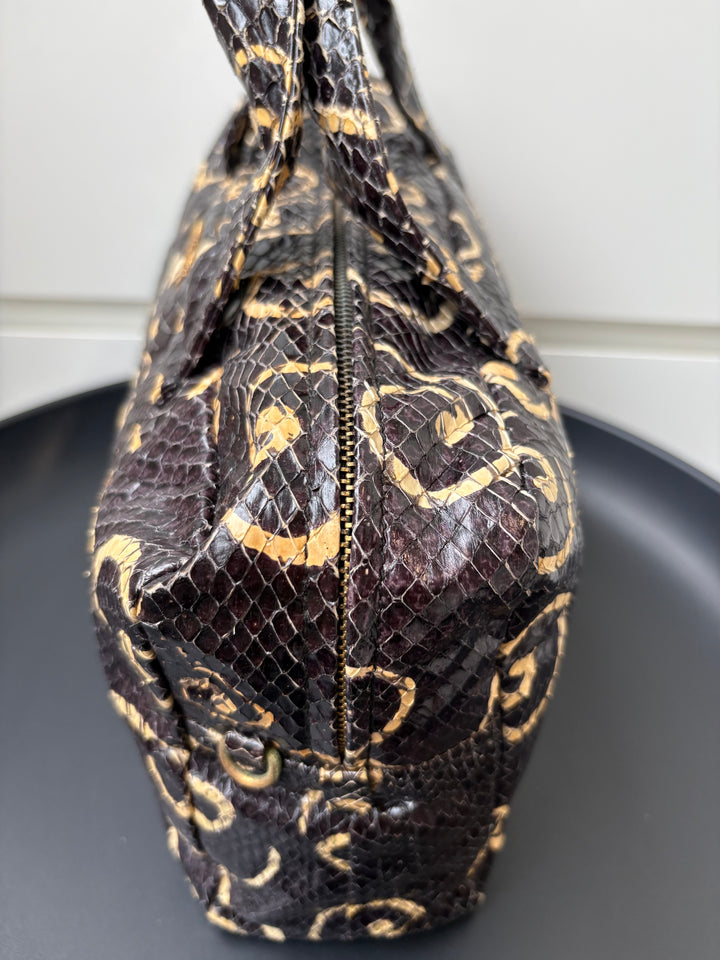 Miu Miu Python Leather Top Handle Bag
