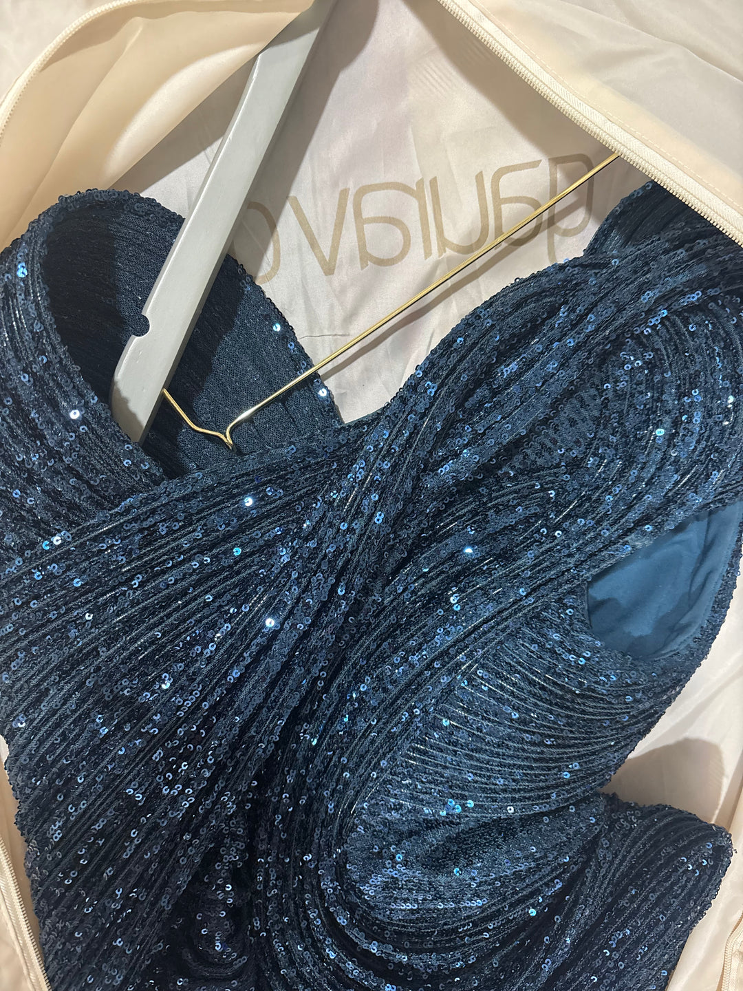 Gaurav Gupta Midnight Blue Sculptural Gown