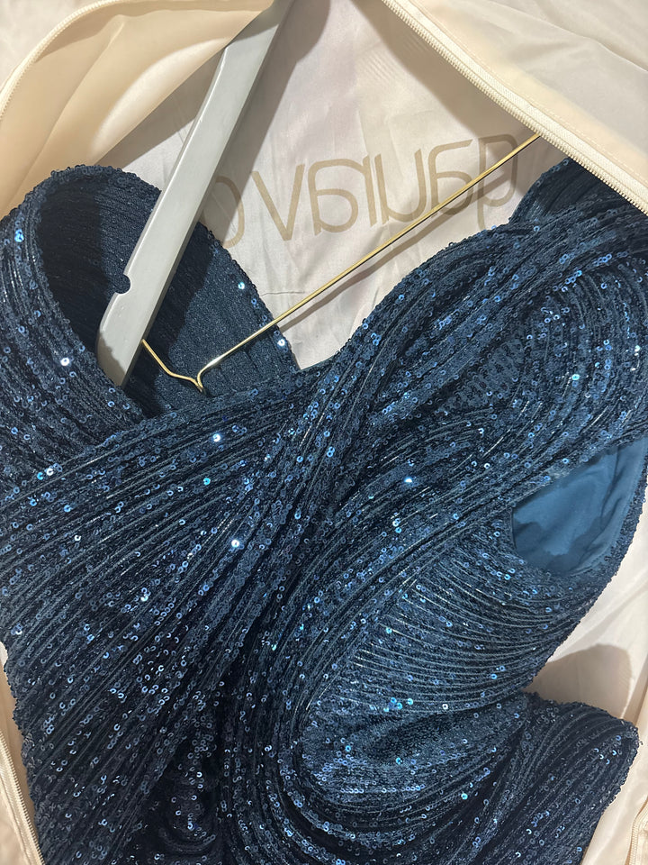 Gaurav Gupta Midnight Blue Sculptural Gown