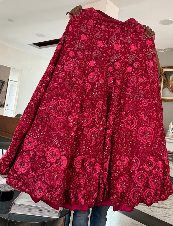 Mishru Floral Embroidered Lehenga Set