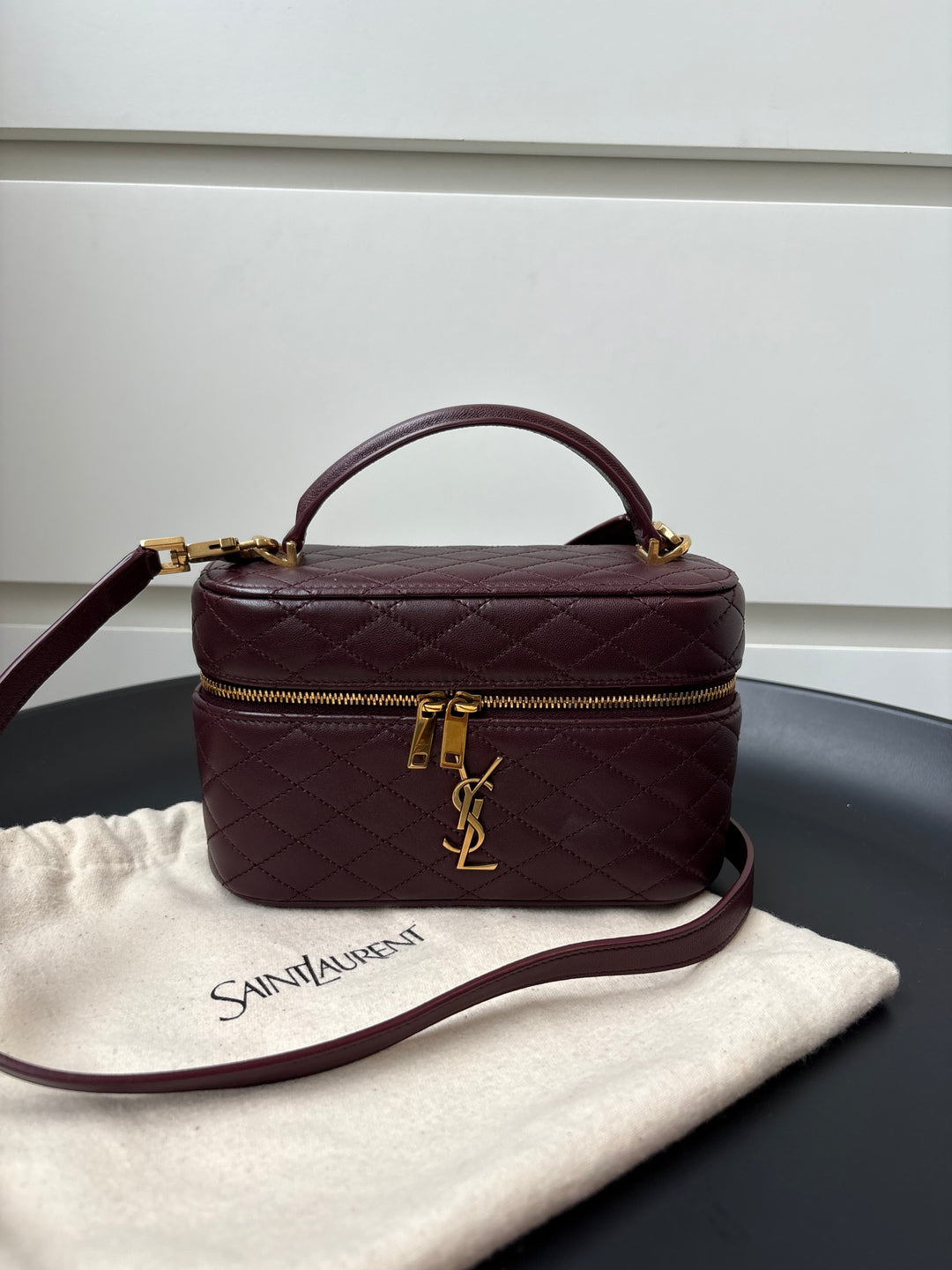 Saint Laurent Gaby Quilted Lambskin Vanity Bag