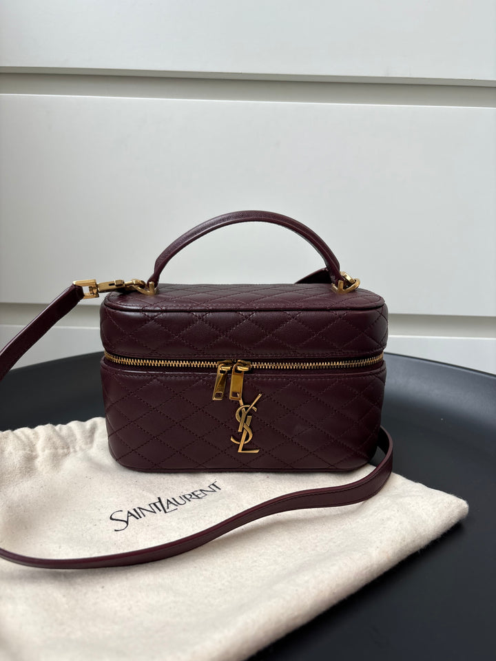 Saint Laurent Gaby Quilted Lambskin Vanity Bag