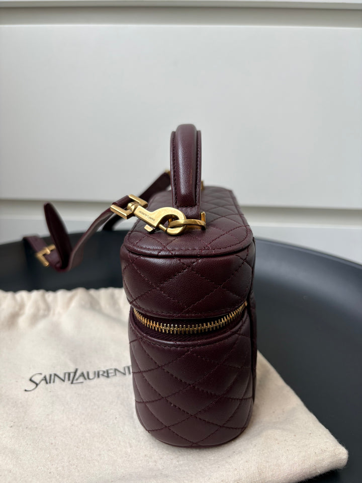 Saint Laurent Gaby Quilted Lambskin Vanity Bag
