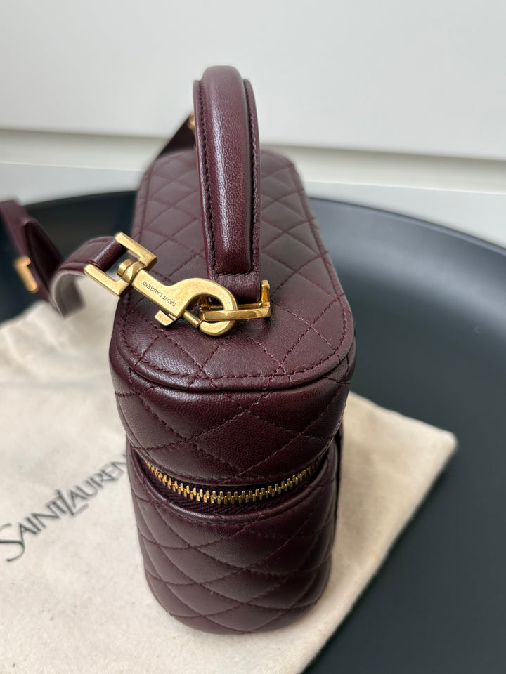 Saint Laurent Gaby Quilted Lambskin Vanity Bag