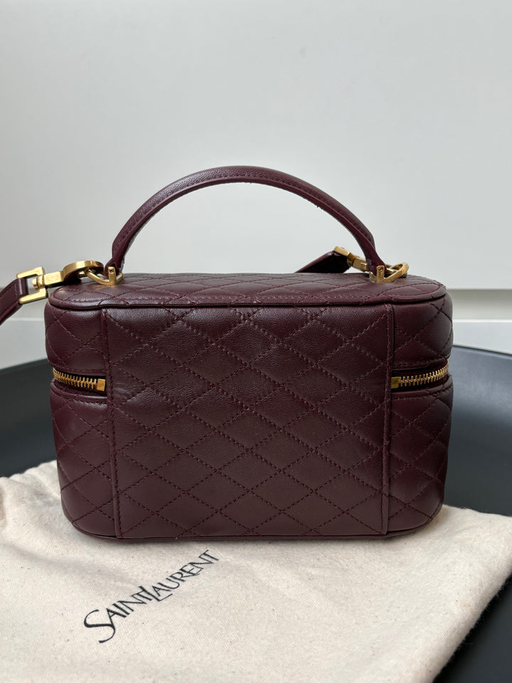 Saint Laurent Gaby Quilted Lambskin Vanity Bag