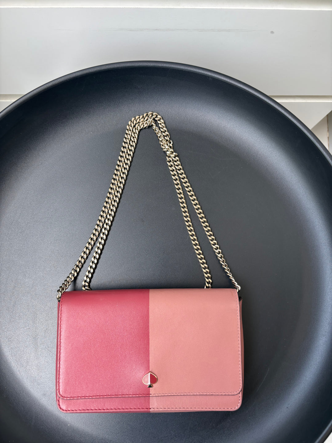 Kate Spade Nicola bicolor chain wallet bag
