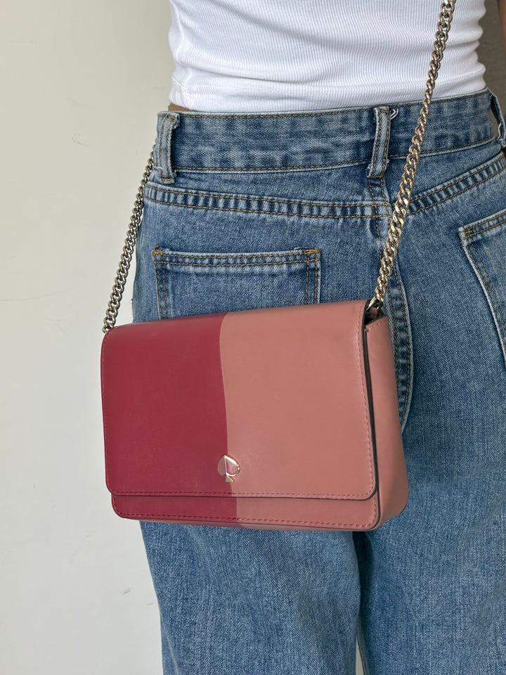 Kate Spade Nicola bicolor chain wallet bag