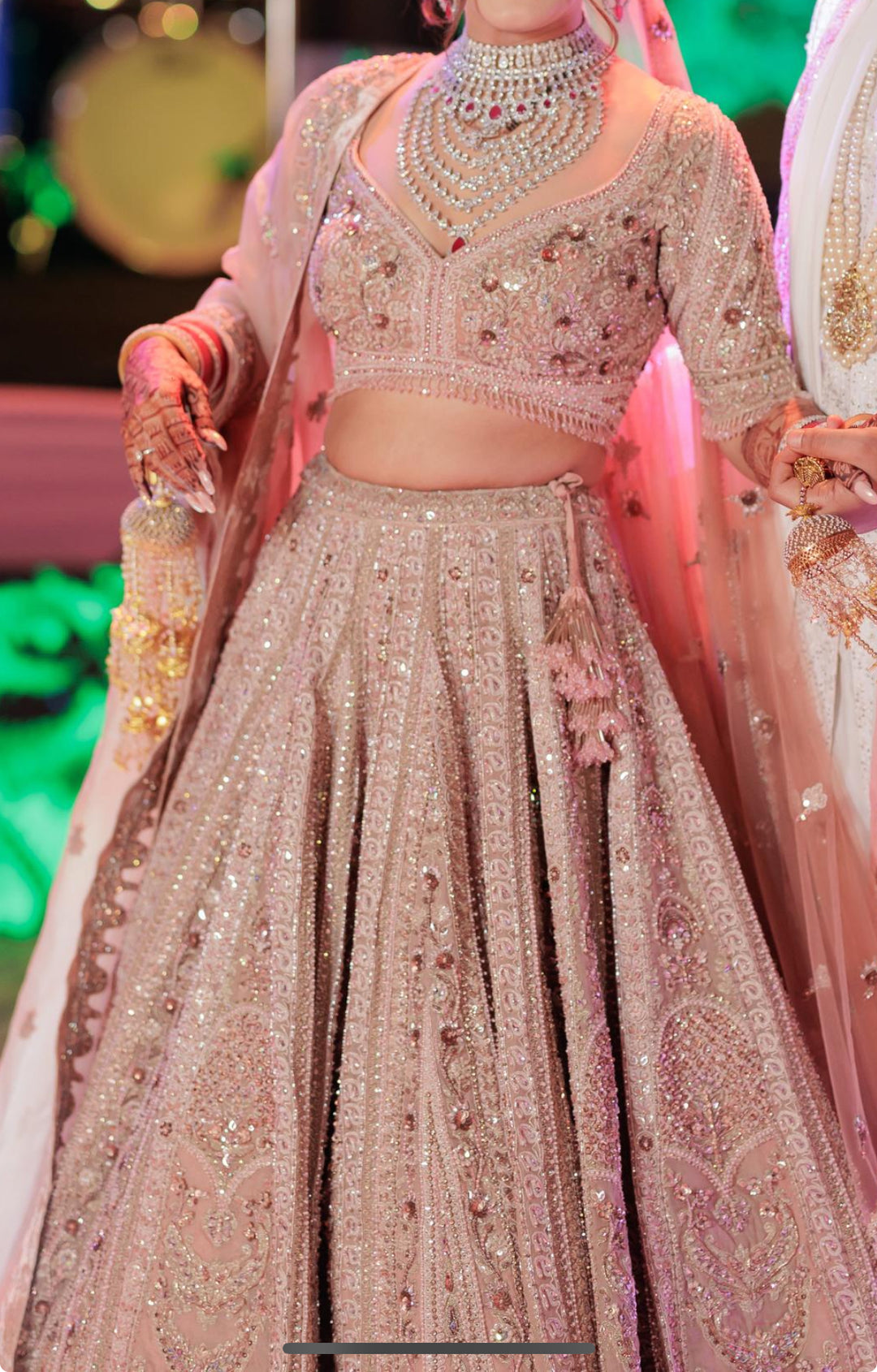 Payal Keyal Blush Pink Embellished Lehenga Set