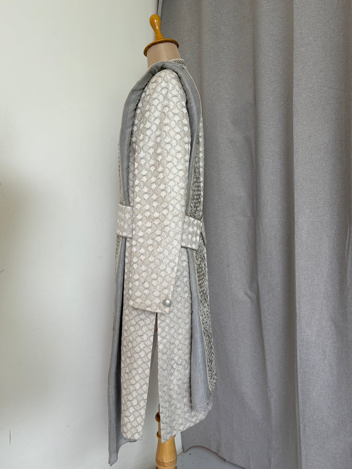 Rohit Gandhi Rahul Khanna Ivory Embroidered Sherwani Set