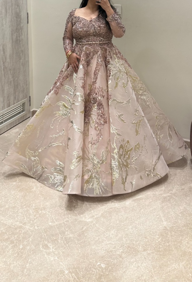 Dolly J Embellished Blush Pink Cinderella Gown