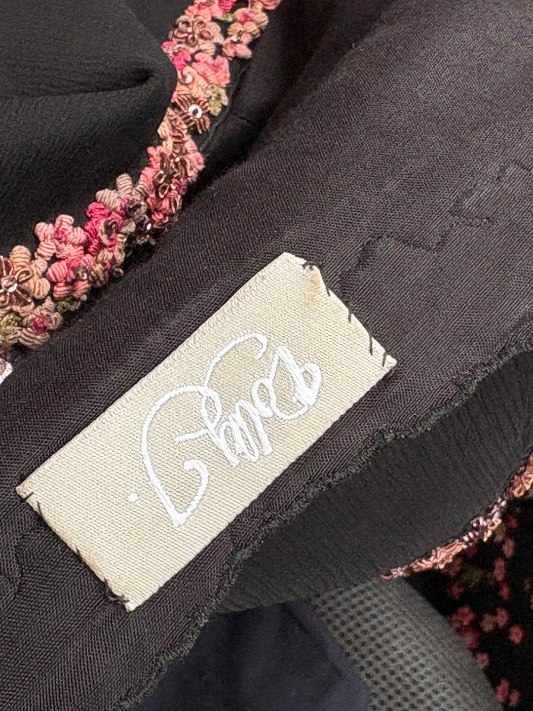 Dolly J Black Embroidered Gown