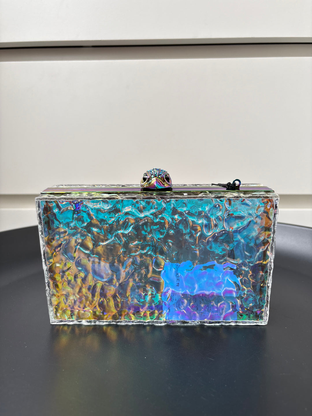 Kurt Geiger Eagle Iridescent Box Clutch
