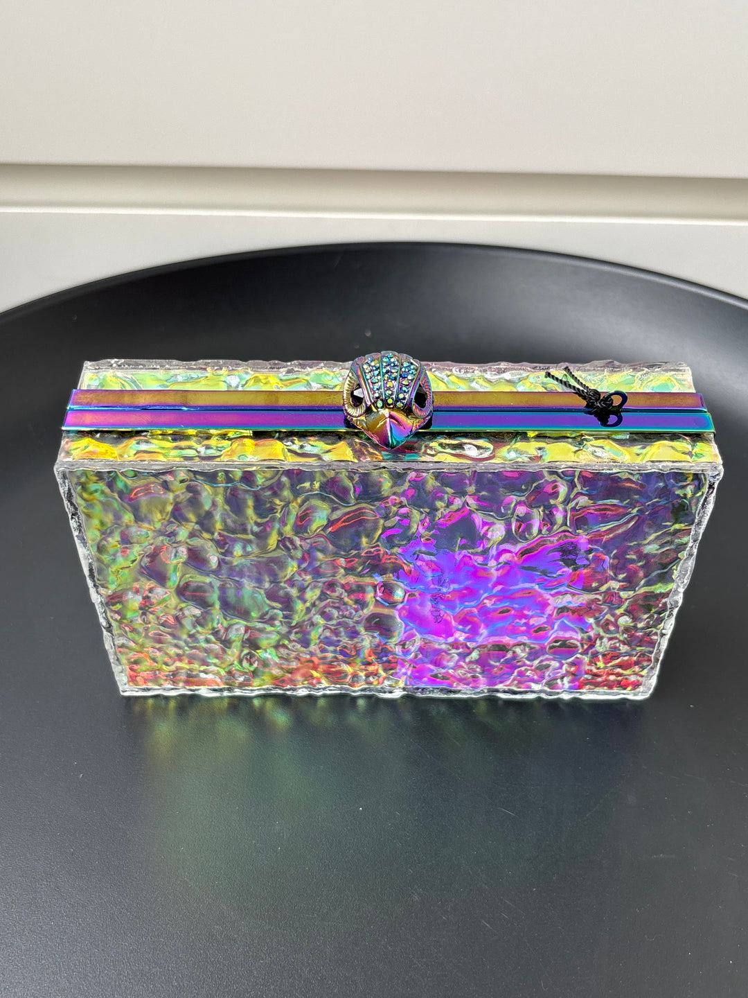 Kurt Geiger Eagle Iridescent Box Clutch
