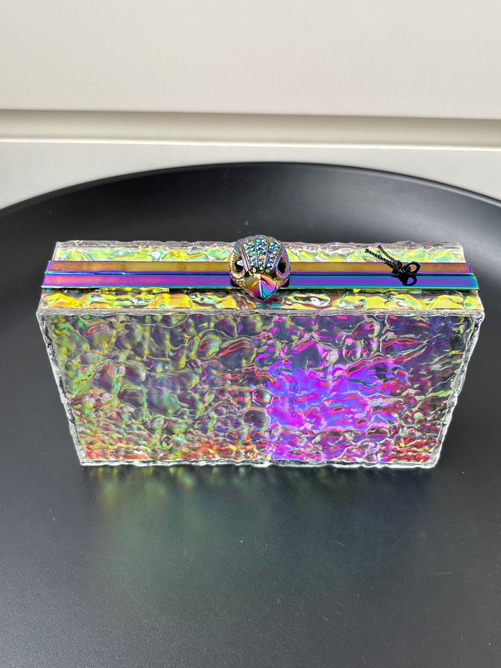 Kurt Geiger Eagle Iridescent Box Clutch