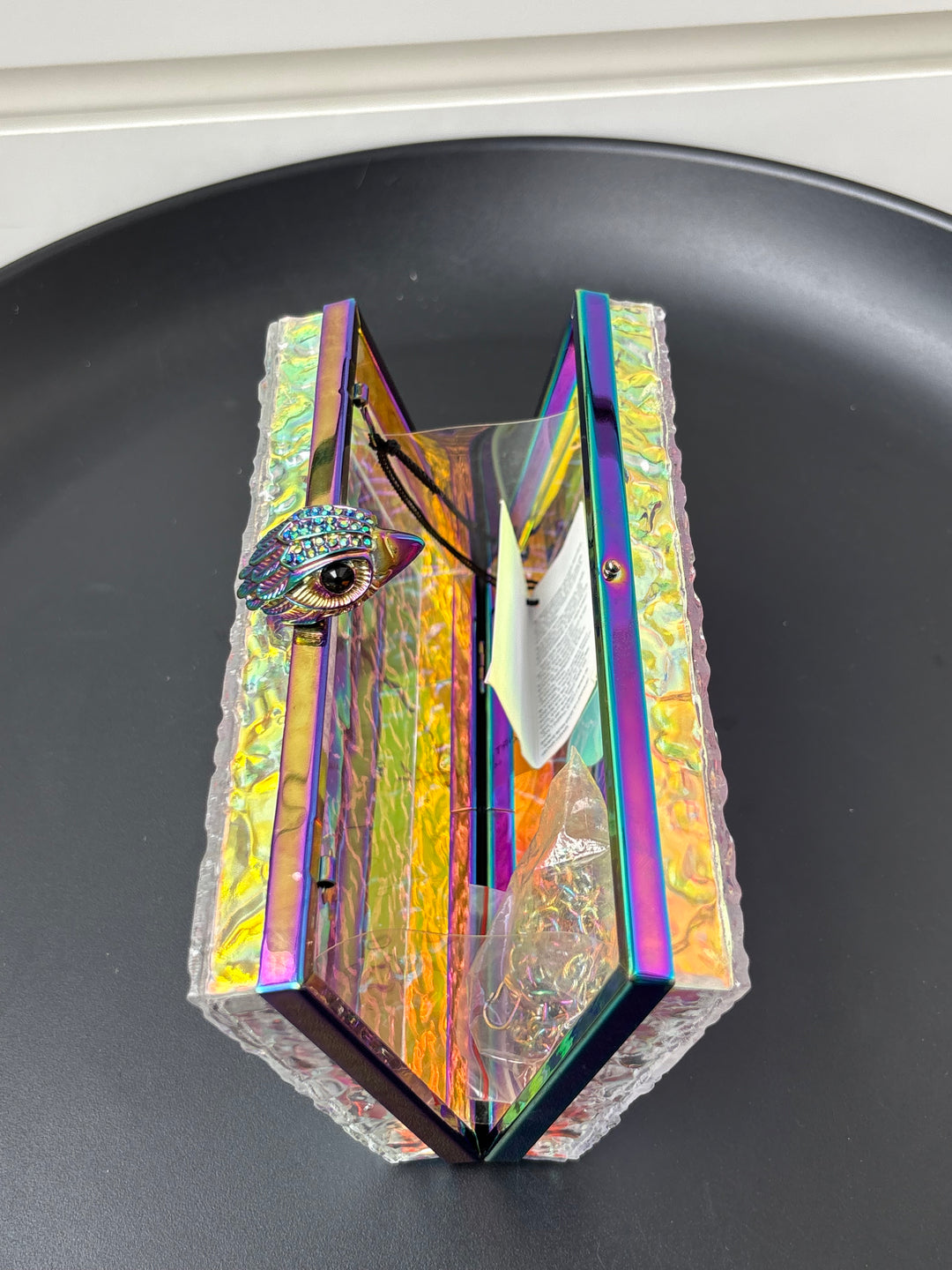 Kurt Geiger Eagle Iridescent Box Clutch