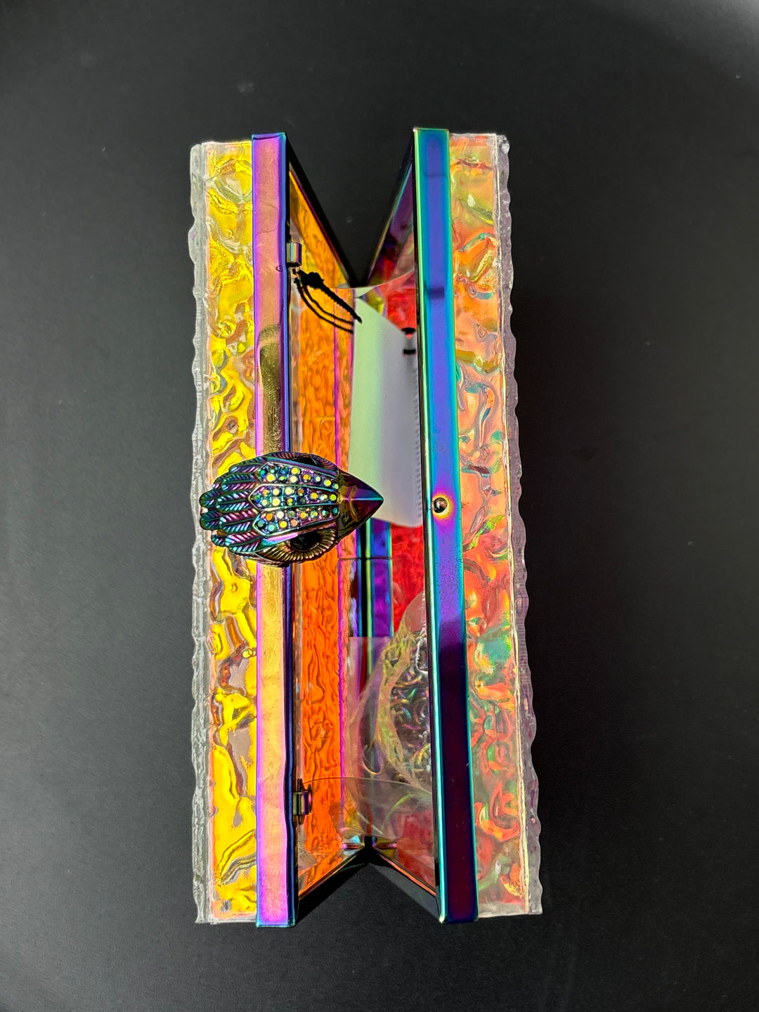 Kurt Geiger Eagle Iridescent Box Clutch