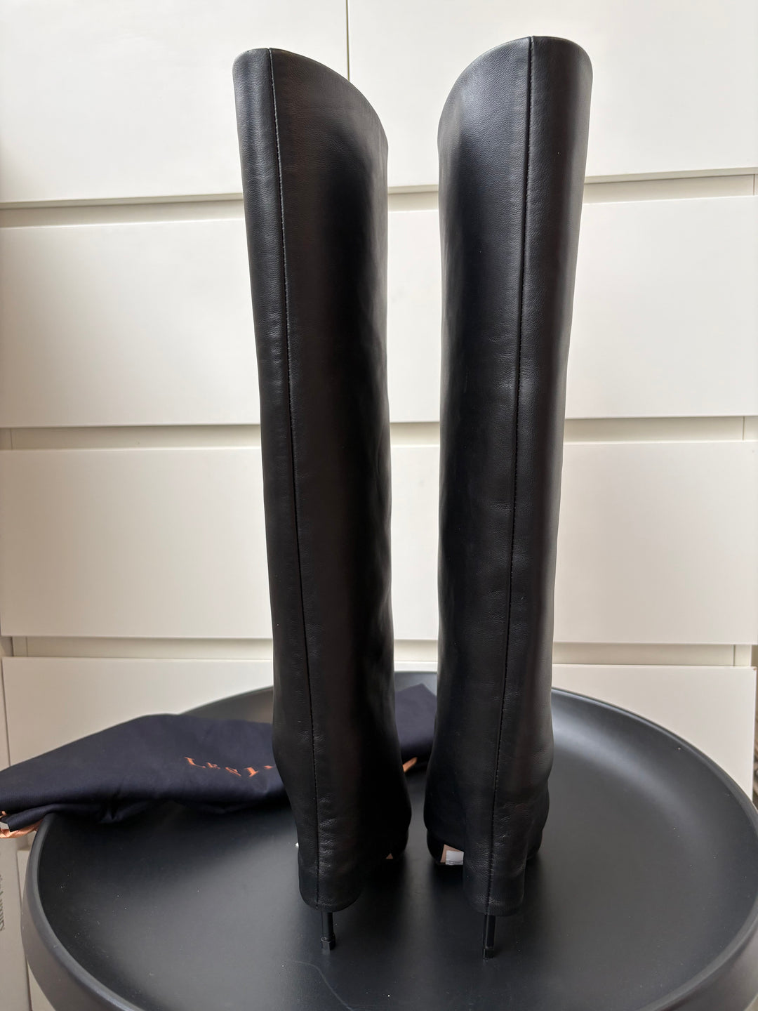 Le Silla 120mm Andy Leather Knee-High Boots Size 37