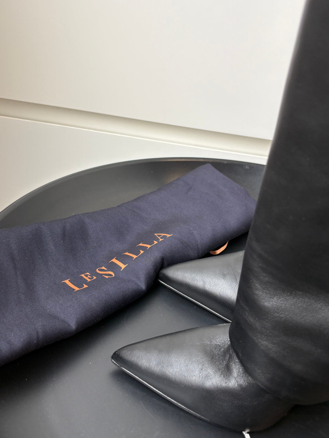 Le Silla 120mm Andy Leather Knee-High Boots Size 37