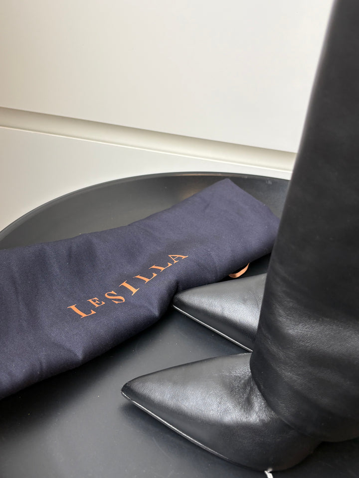 Le Silla 120mm Andy Leather Knee-High Boots Size 37