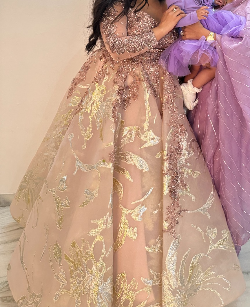 Dolly J Embellished Blush Pink Cinderella Gown