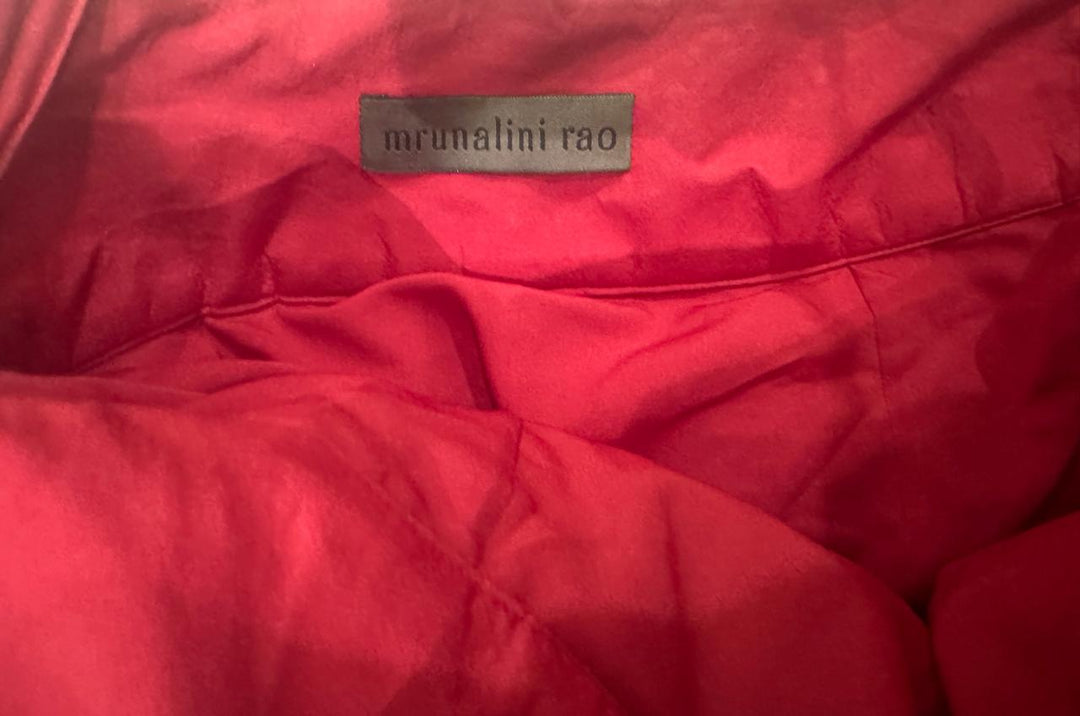 Mrunalini Rao Red Raw Silk Embroidered Lehenga Set