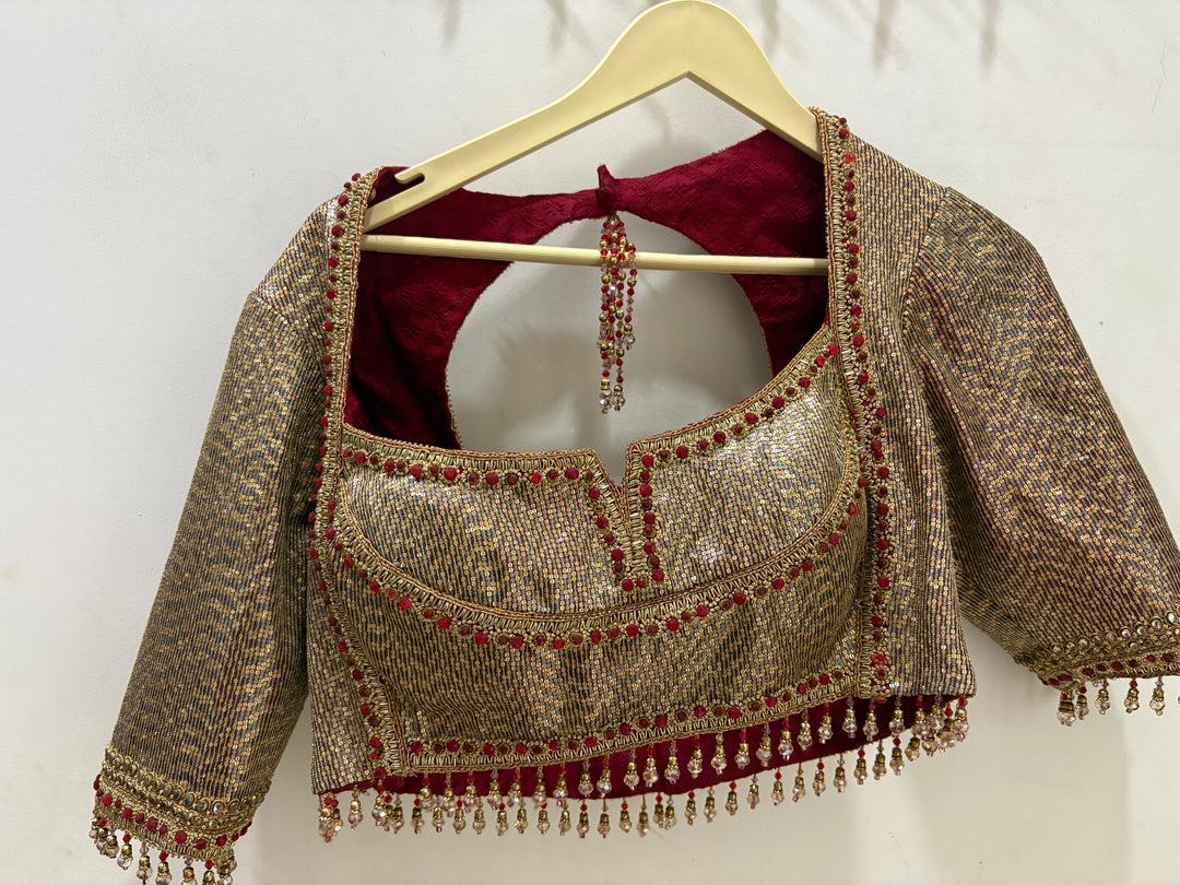 Tarun Tahiliani Red & Gold Embroidered Lehenga Set