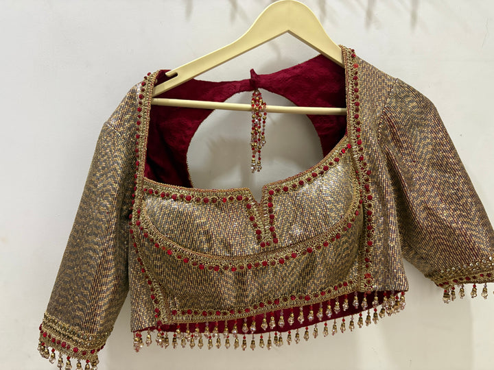 Tarun Tahiliani Red & Gold Embroidered Lehenga Set