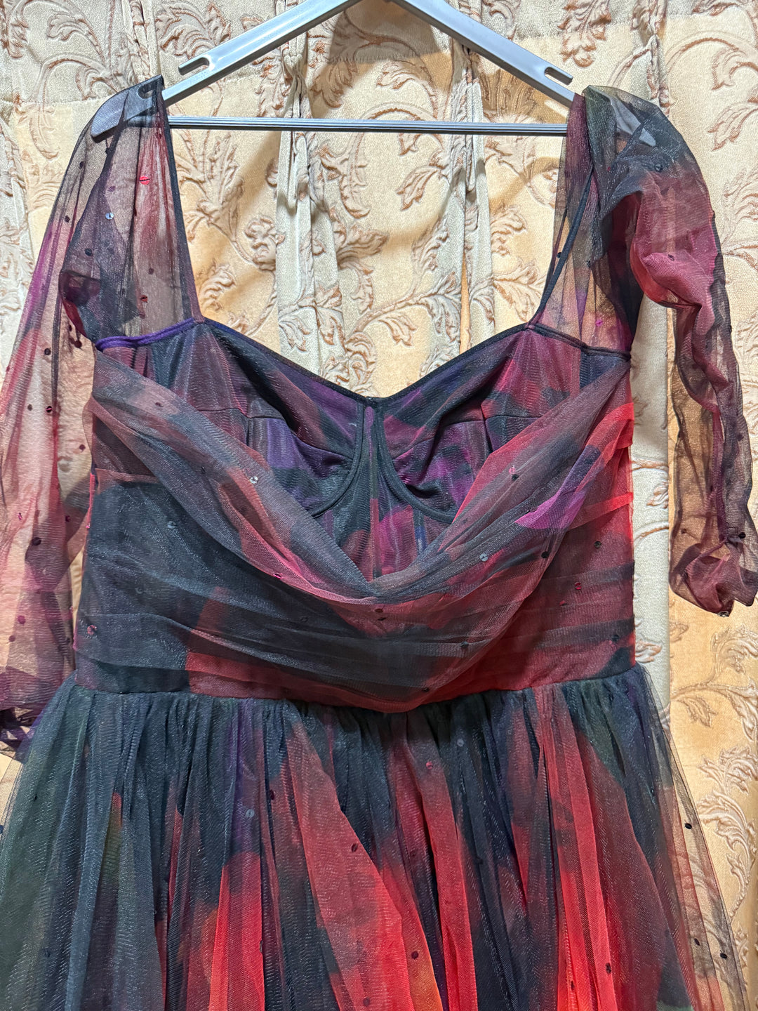 Gauri & Nainika Abstract Print Tulle Gown