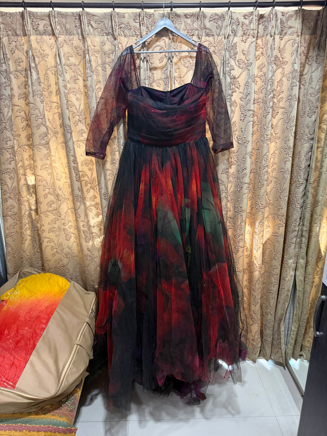 Gauri & Nainika Abstract Print Tulle Gown