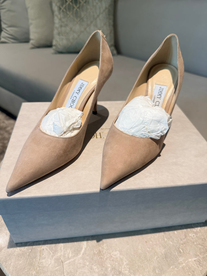 Jimmy Choo Suede Pointy Toe Romy Pumps Size 35