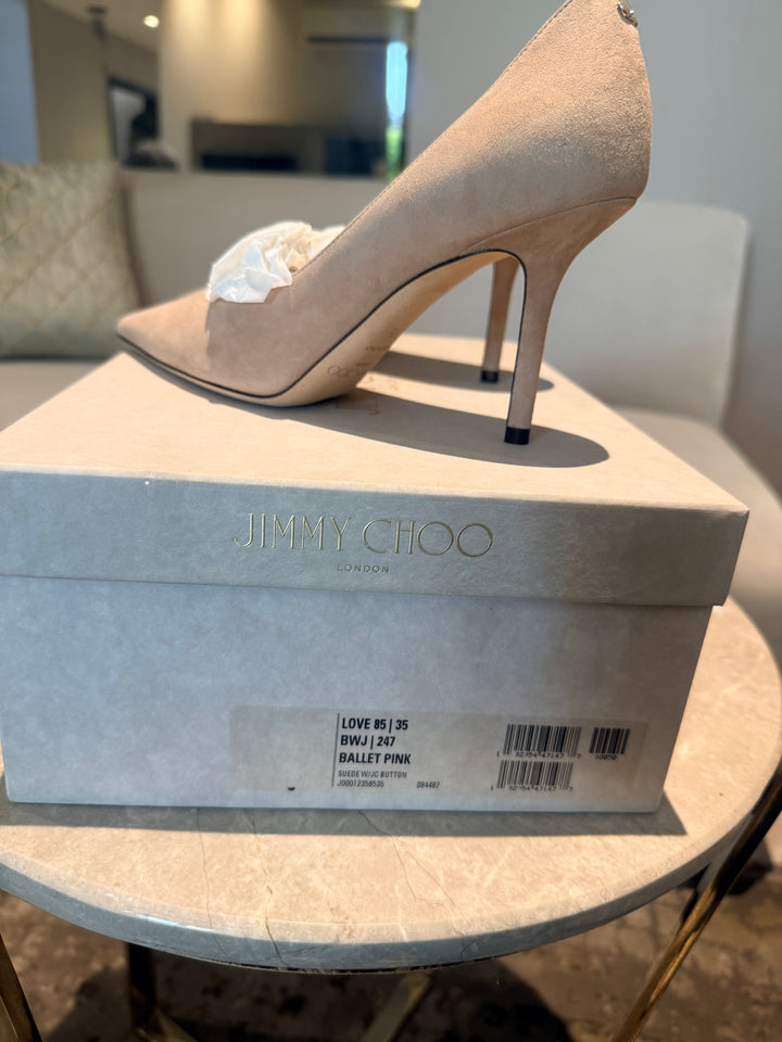 Jimmy Choo Suede Pointy Toe Romy Pumps Size 35