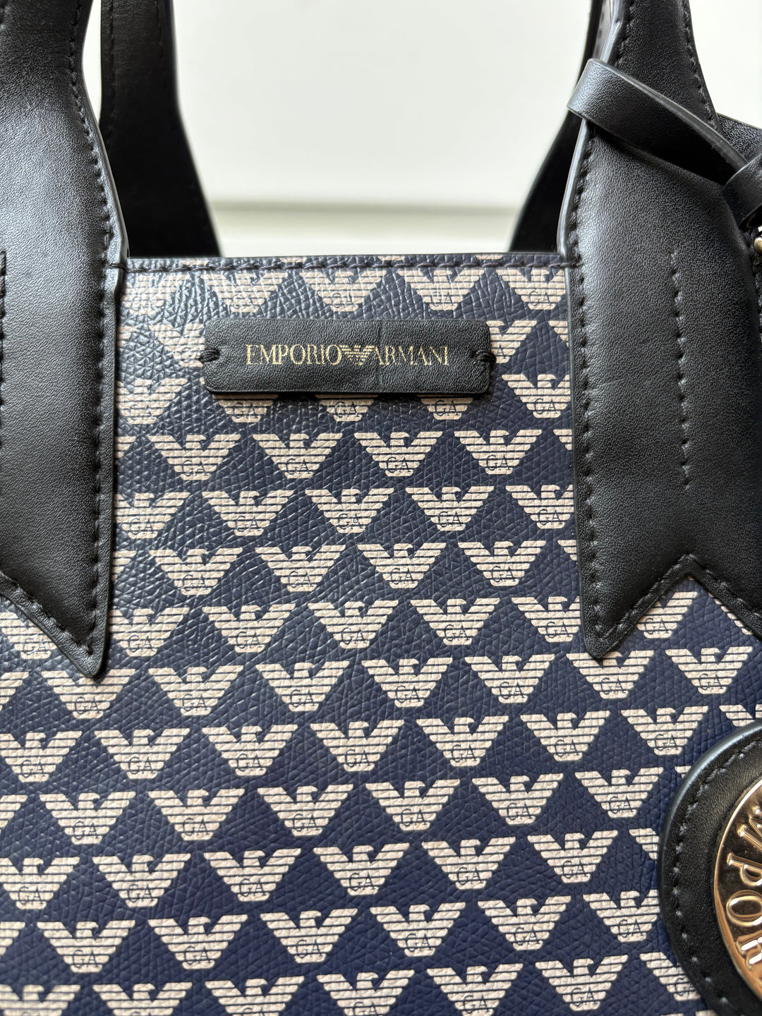 Emporio Armani Women Navy Formal Tote Bag