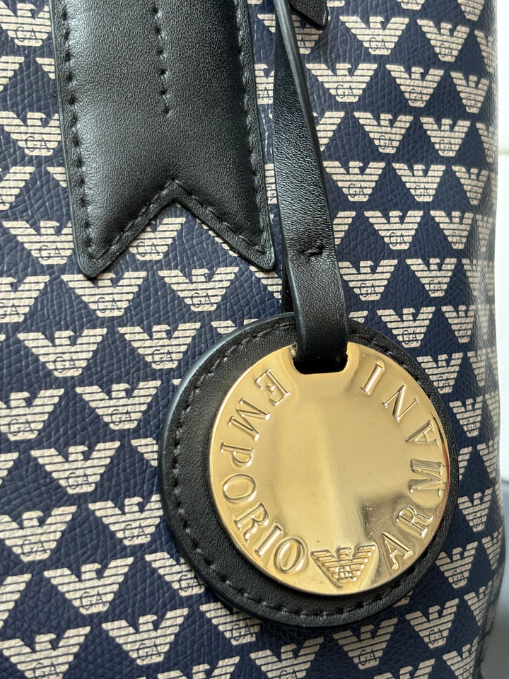 Emporio Armani Women Navy Formal Tote Bag